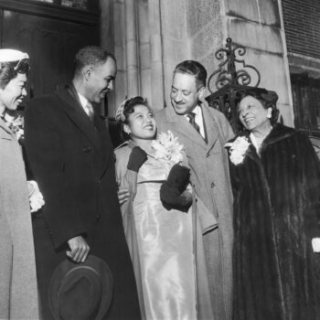 Thurgood Marshall and Cecilia S. Marshall Wedding Day, 1955