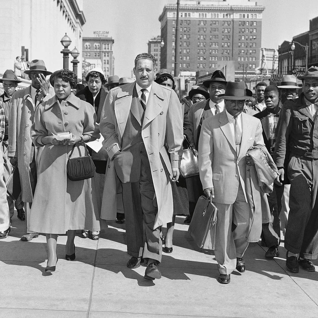 Thurgood Marshall with Autherine Lucy, 1956