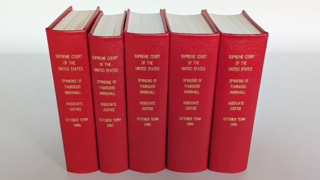 Thurgood Marshall's Collection of Opinions from the Supreme Court of the United States (Years 1986-1990)