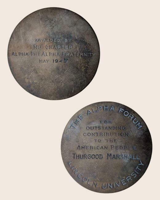 Thurgood Marshll's Alpha Phi Alpa Nu Chapter award